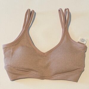 BuffBunny Ribbed Sports Bra in Nude